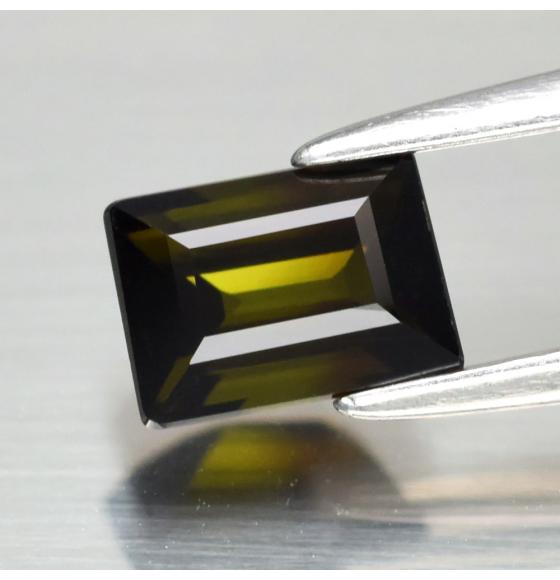 0.69Ct Зеленый турмалин (Верделит) 6*4.3мм багет (Видео)