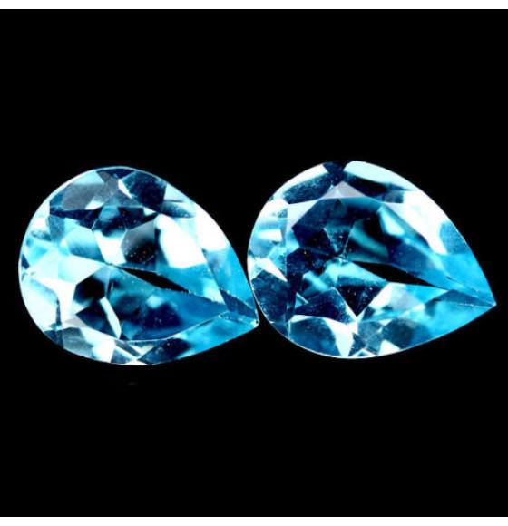 3.37Ct Пара топазов 9*7мм груша
