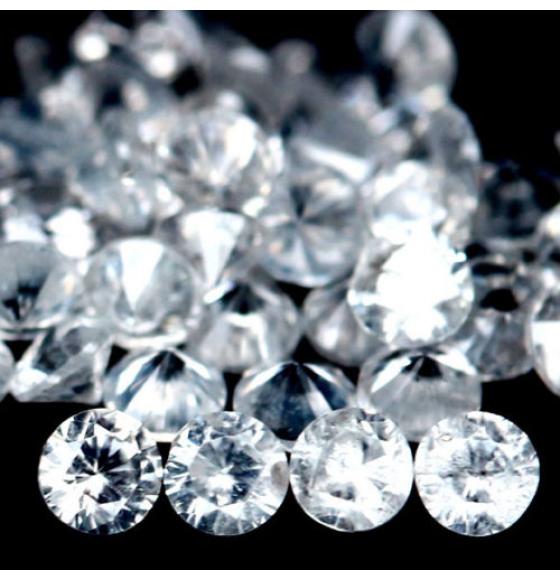 0.014Ct Натуральный белый циркон 2мм (цена за 1шт)