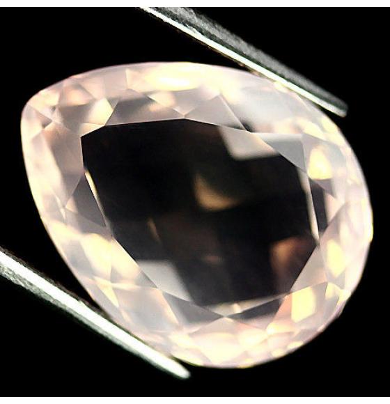 11.09Ct Натуральный розовый кварц класса ААА+ груша 17*13.5мм (Видео) - Высокое качество. Доставка по Украине.
