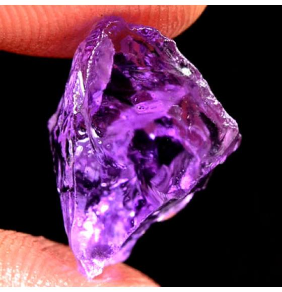 6.35Ct Натуральный необработанный аметист 11*10мм класса ААА+