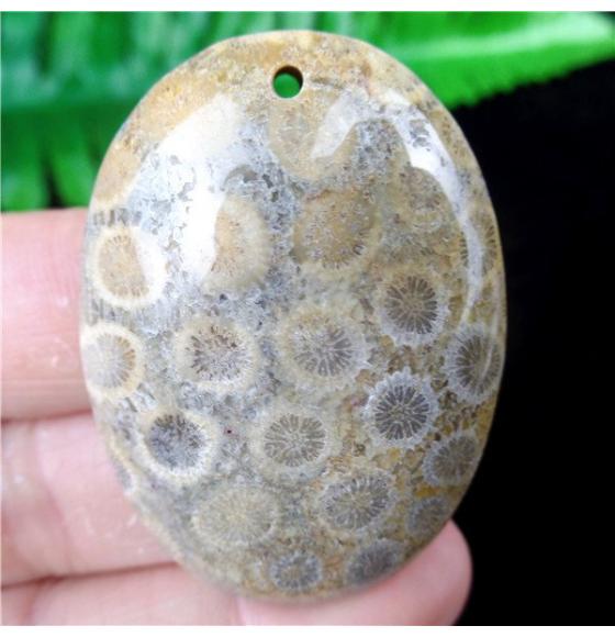 110Ct Натуральная хризантемовая Яшма камень кулон кабошон 48*33мм