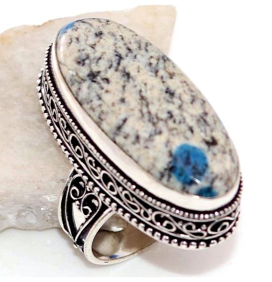 Винтажный серебряный перстень с азуритом в альбите (камень К2) 19р