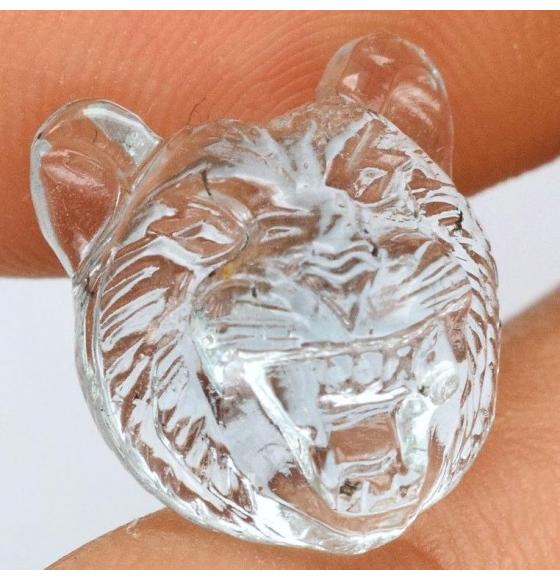 8.95Ct Натуральный аквамарин фантазийная огранка Тигр 15*12.8мм (Видео)
