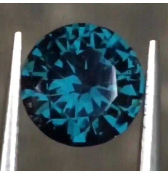 1.57Ct Рідкісна ШПІНЕЛЬ колір Teal Blue 7.4мм Борнео (Відео)