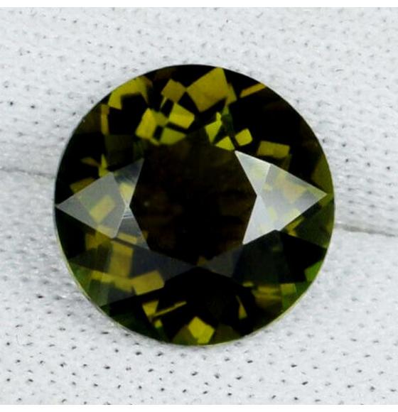 2.25CT Натуральный турмалин зеленый (верделит) 8.7мм (круг) - Высокое качество. Доставка по Украине.