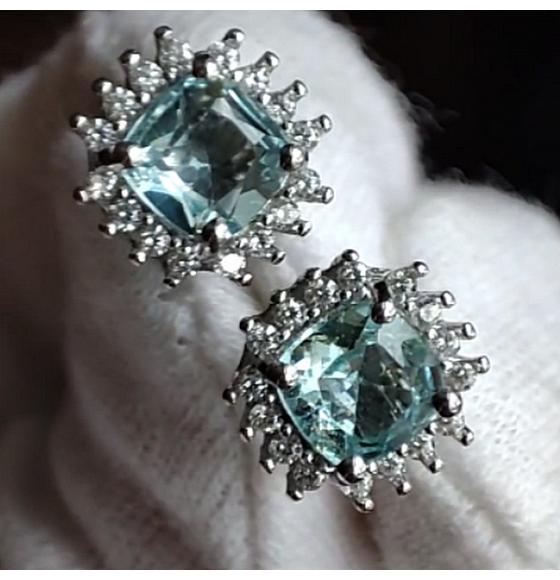 сережки з скай топазом