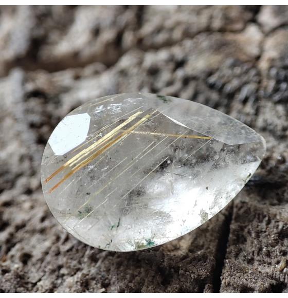 1.0Ct Натуральний рутиловий кварц 10*7мм груша