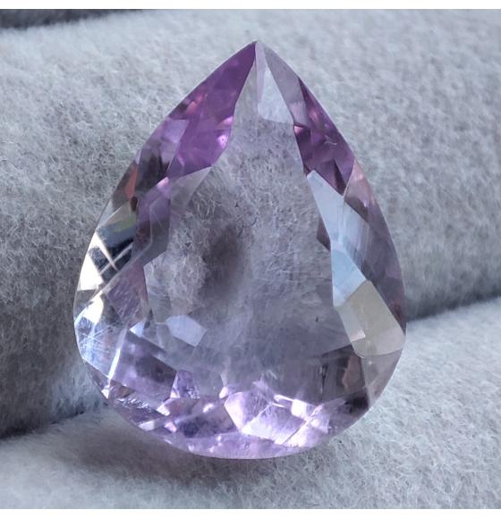 7.4Ct Натуральный аметист 15.7*12.4мм груша (Видео) - Высокое качество. Доставка по Украине.