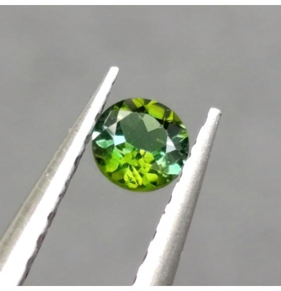 0.11CT Натуральний поліхромний зелений турмалін 3.25мм (круг)
