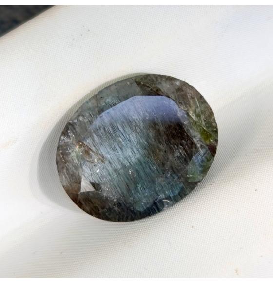 Рідкісний натуральний чорний Аквамарин хамелеон 3.85Ct 11.1*9.2мм