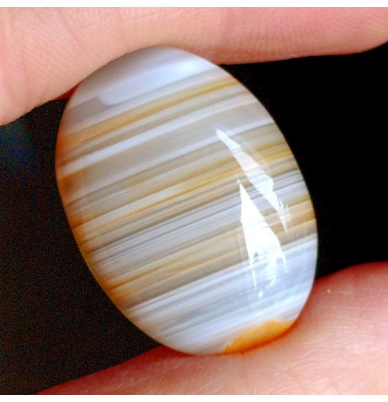 Натуральный агат с полосками Агат полосатый желтый