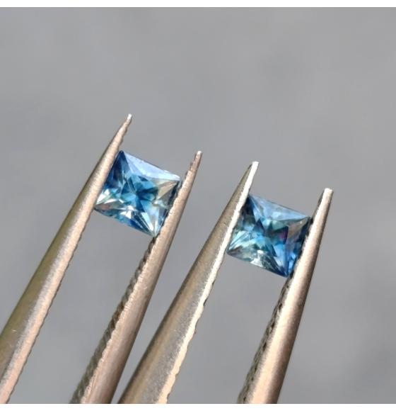 Сапфиры пара 2.7мм квадрат