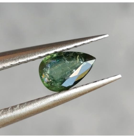 Зелёный сапфир груша 6*4