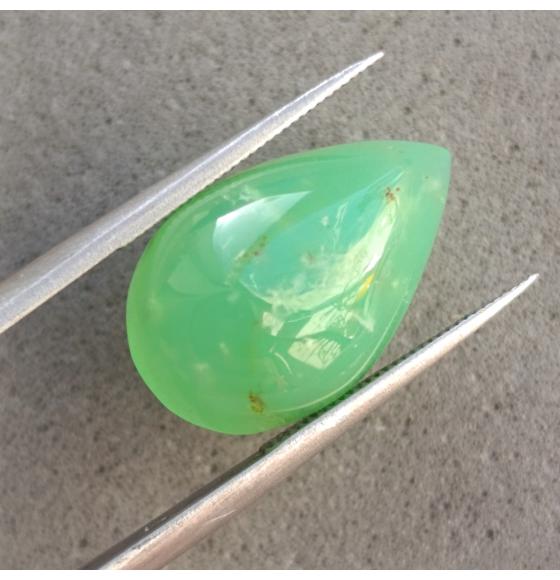 Хризопраз груша кабошон 