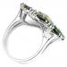Серебряное кольцо с зелеными драгоценными камнями Аризона 18р