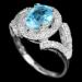 кольцо с голубым швейцарским топазом цена