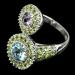 Серебряное кольцо с натуральными камнями купить в Киеве