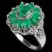 кольцо с зеленым авантюрином в форме цветка