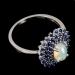 Серебряное кольцо с натуральным опалом и сапфирами Джерси 18.5р - Высокое качество. Доставка по Украине.