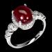 кольцо с рубином кабошон цена