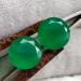 пара зеленых агатов на серьги