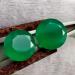 пара зеленых агатов на серьги