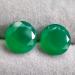 пара зеленых агатов на серьги