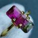 1.52Ct Двухцветный Арбузный Турмалин 9.2*5мм октагон (Сертификат, Видео) - Высокое качество. Доставка по Украине.