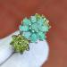 кольцо с изумрудами и хризолитами