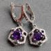 серьги аметист