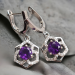 серьги аметист