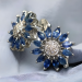 Buy Серебряные серьги с сапфиром Астры Серебряные серьги с сапфиром Астры