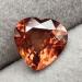 колекційний великий циркон серце оранжевий циркон серце