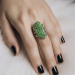 купити перстень з натуральним хромдіопсидом срібна каблучка з хромдіопсидом ціна
