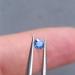 Голубой васильковый сапфир 0.2ct Сапфир васильковый 3.4мм